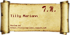 Tilly Mariann névjegykártya